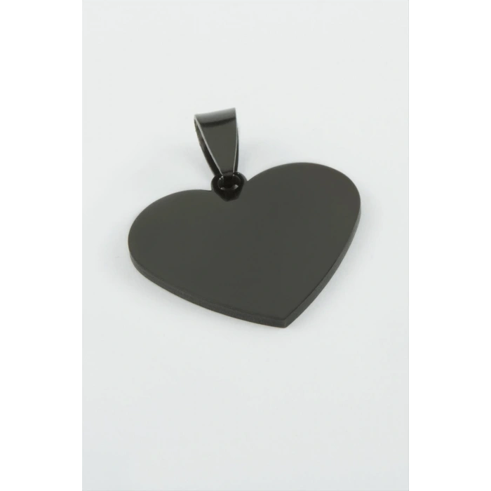 Kalp İsim Yazılabilir Çelik Kolye Ucu 3 cm