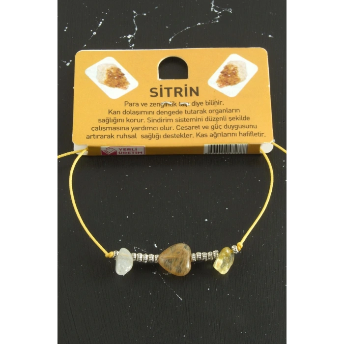 Kalp Karışık Doğaltaş Bileklik