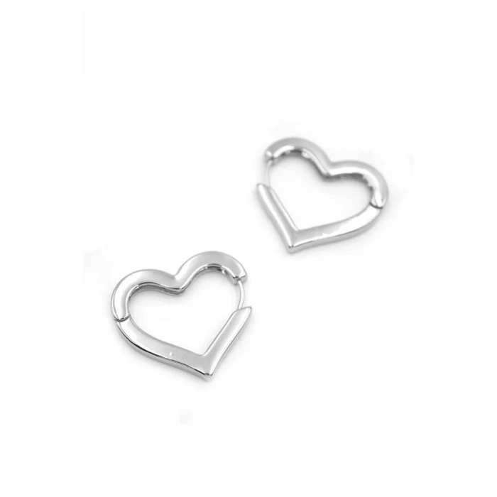 Kalp Küpe - Gümüş