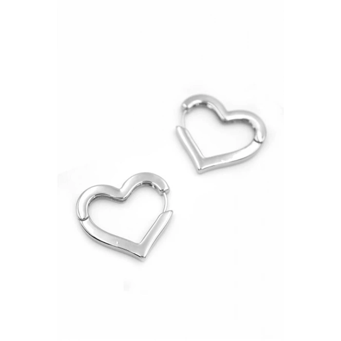 Kalp Küpe - Gümüş