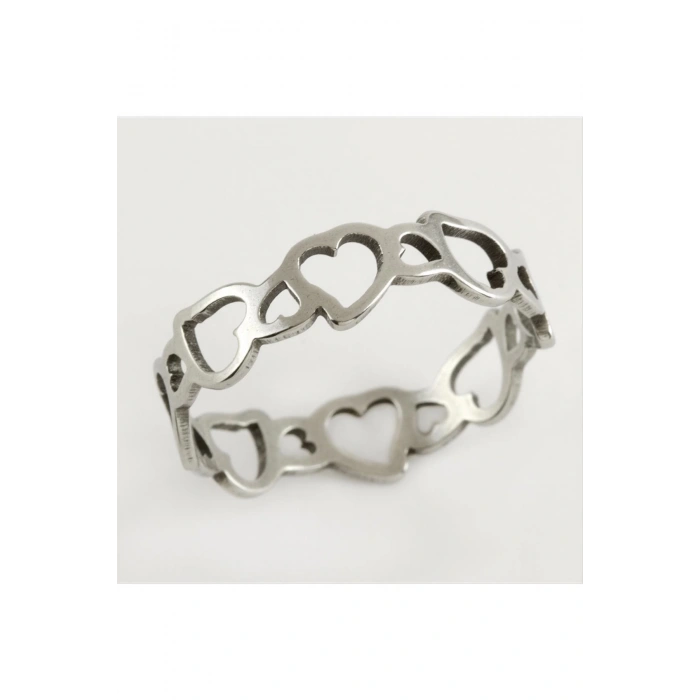 Kalp Lüks Çelik Yüzük