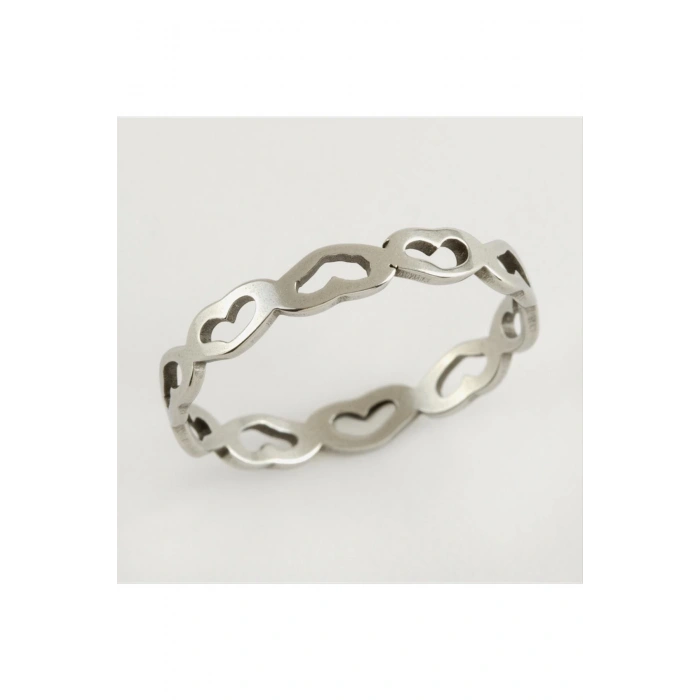 Kalp Lüks Çelik Yüzük