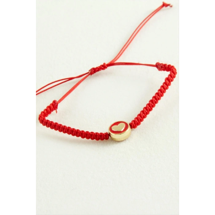 Kalp Makrome İp Bileklik