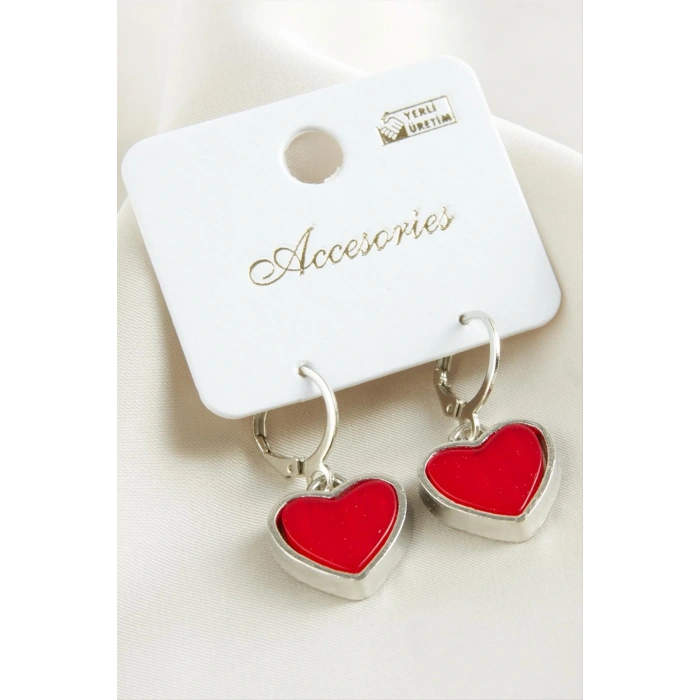 Kalp Polyester Küpe