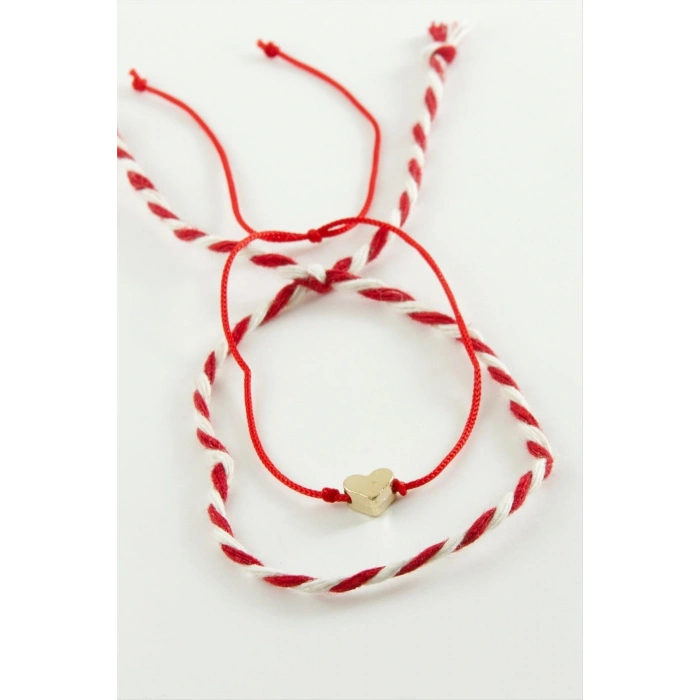 Kalp Şans İp Bileklik