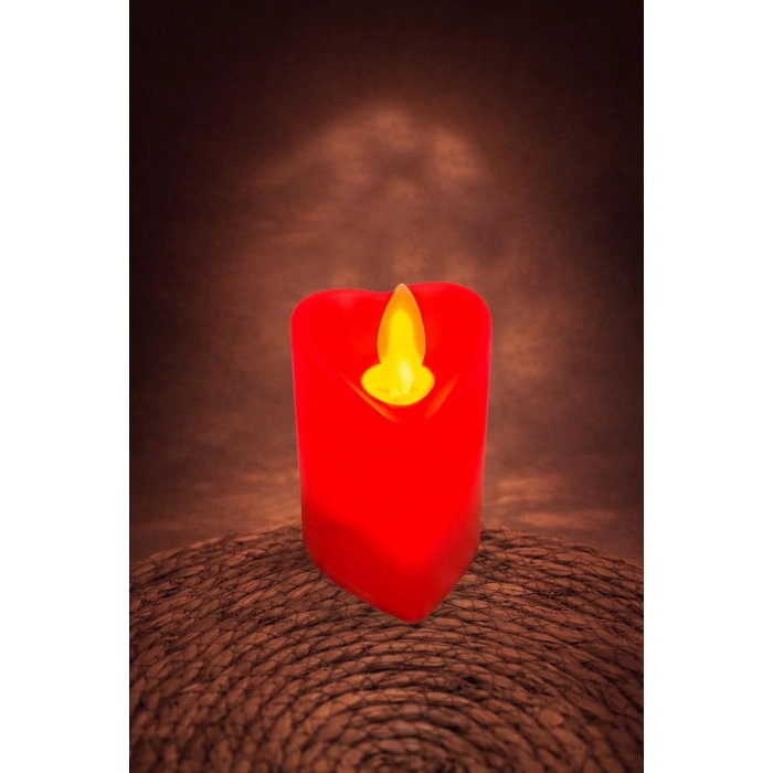 Kalp Şekilli Işıklı Mum