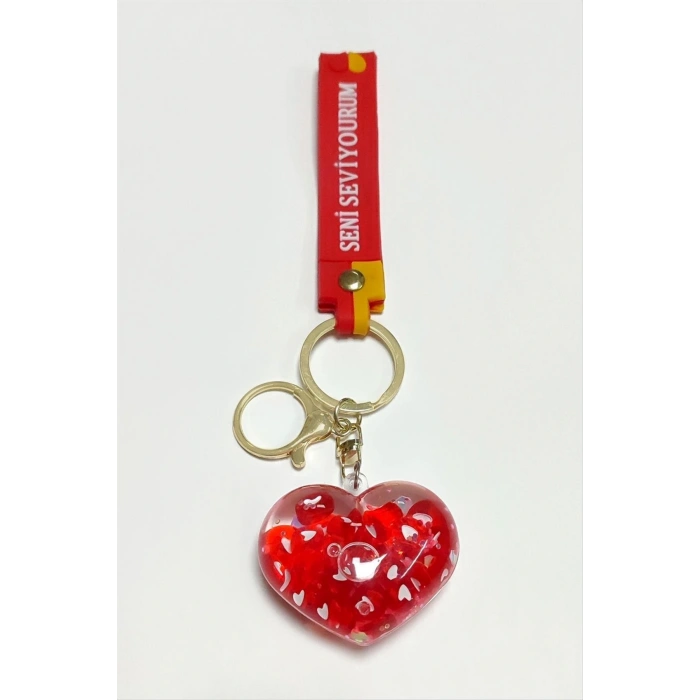 Kalp Seni Seviyorum Yazılı Silikon Anahtarlık