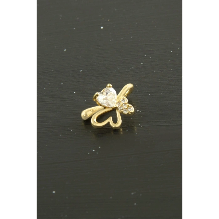 Kalp Tragus Zirkon Taşlı Piercing 1 Adet
