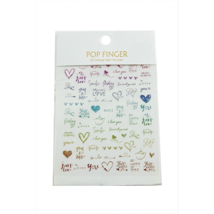 Kalp Yazılı Tattoo Dövme Sticker