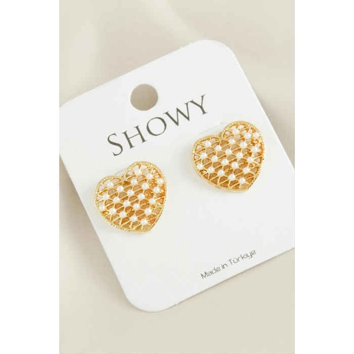 Kalp Yeni Sezon İnci Küpe