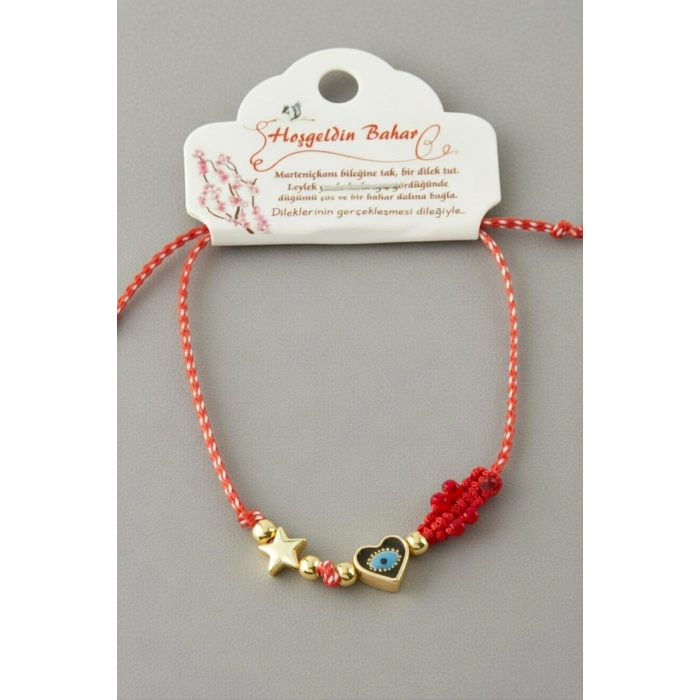 Kalp Yıldız Marteniçka Bileklik