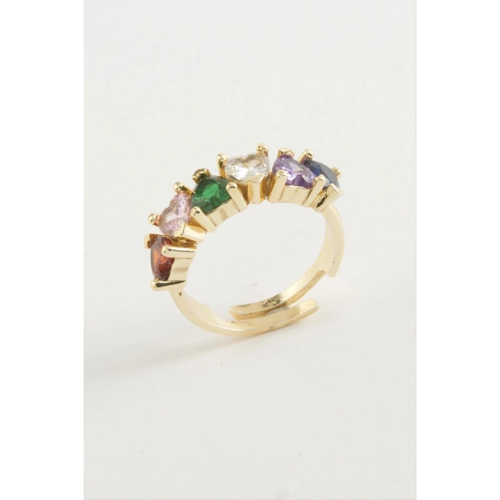 Kalp Zirkon Taşlı Yüzük