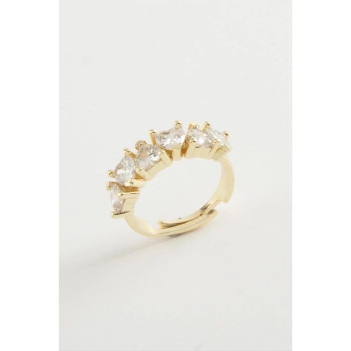 Kalp Zirkon Taşlı Yüzük