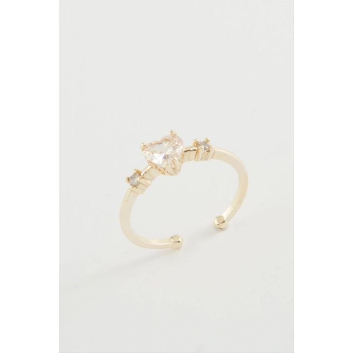 Kalp Zirkon Taşlı Yüzük