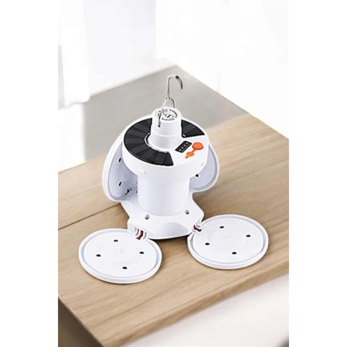 Kamp Lambası Işıldak Beyaz Işık Güneş Enerjili Solar Aydınlatma 5 Kanatlı Katlanabilir