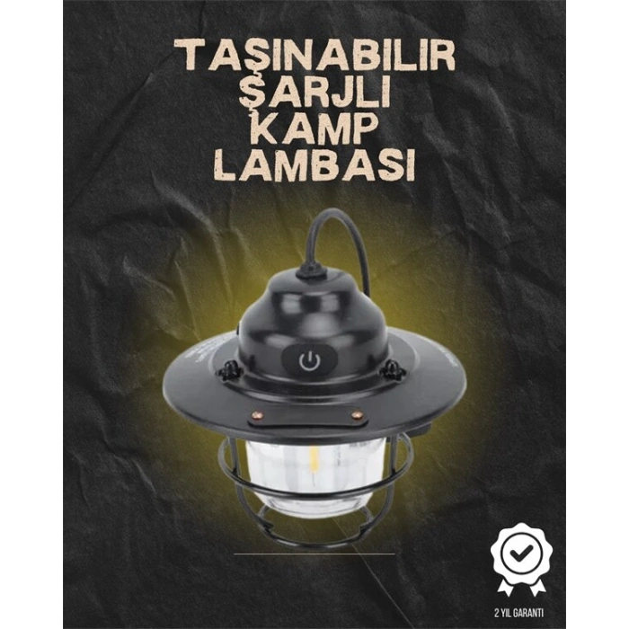 Kamp Ve Bahçe İçin Retro Led Fener – Sıcak Işık Uzun Ömürlü Batarya