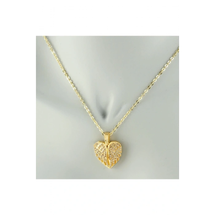 Kanat Açılır Kapanır Zirkon Taşlı Trend Kolye