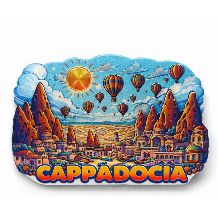 Kapadokya Temalı Silikon Buzdolabı Magneti Model 5