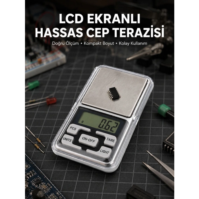 Kapaklı Dijital Cep Terazisi Hassasiyet 300 Gr Yeni Nesil