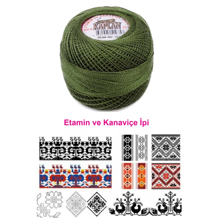 Kaplan Etamin Ve Kanaviçe İpi 8 No Kod/Renk: 1015 - 