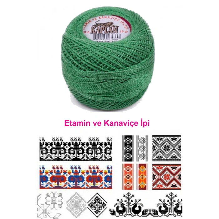 Kaplan Etamin Ve Kanaviçe İpi 8 No Kod/Renk: 110 - 