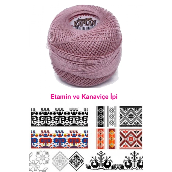 Kaplan Etamin Ve Kanaviçe İpi 8 No Kod/Renk: 202 - 