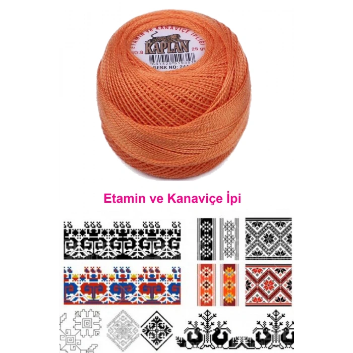 Kaplan Etamin Ve Kanaviçe İpi 8 No Kod/Renk: 244 - 