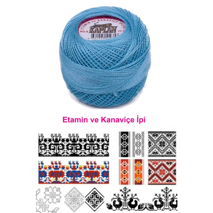 Kaplan Etamin Ve Kanaviçe İpi 8 No Kod/Renk: 293 - 