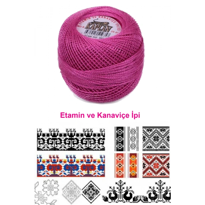 Kaplan Etamin Ve Kanaviçe İpi 8 No Kod/Renk: 305 - 