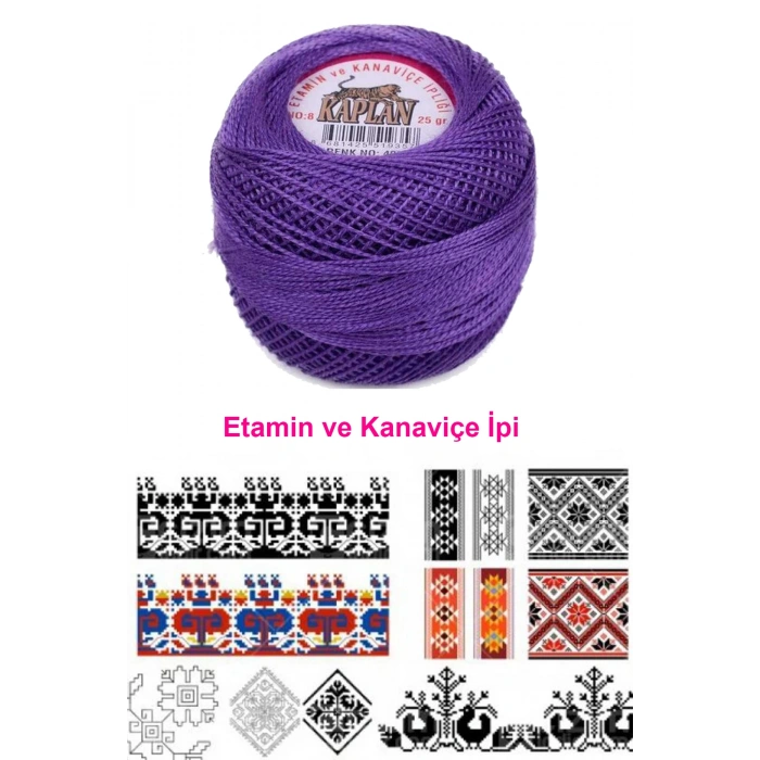 Kaplan Etamin Ve Kanaviçe İpi 8 No Kod/Renk: 495 - 