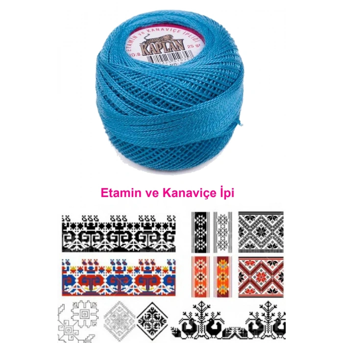 Kaplan Etamin Ve Kanaviçe İpi 8 No Kod/Renk: 518 - 