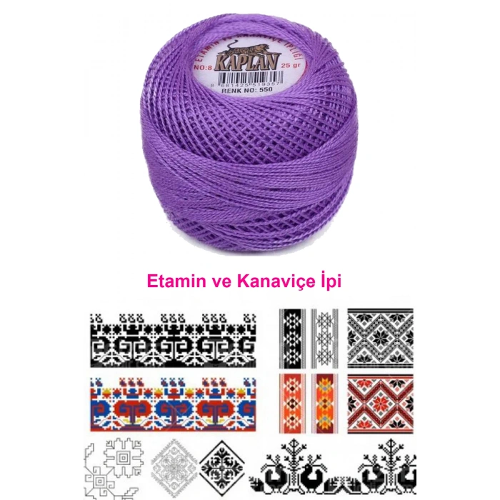 Kaplan Etamin Ve Kanaviçe İpi 8 No Kod/Renk: 550 - 