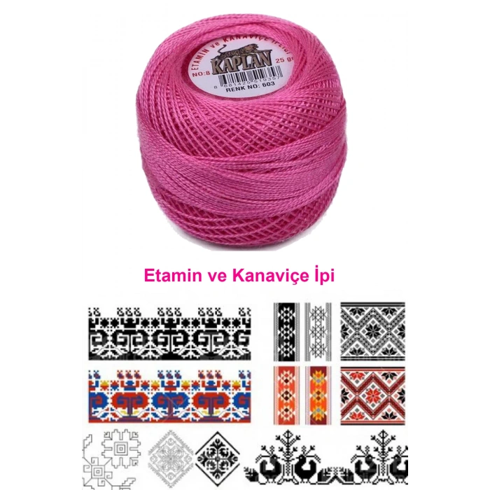 Kaplan Etamin Ve Kanaviçe İpi 8 No Kod/Renk: 603 - 