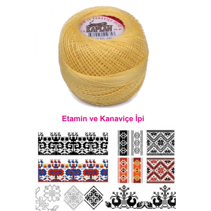 Kaplan Etamin Ve Kanaviçe İpi 8 No Kod/Renk: 742 - 