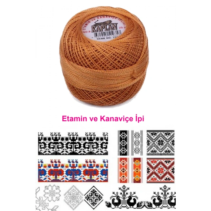 Kaplan Etamin Ve Kanaviçe İpi 8 No Kod/Renk: 780 - 