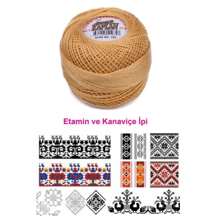 Kaplan Etamin Ve Kanaviçe İpi 8 No Kod/Renk: 783 - 