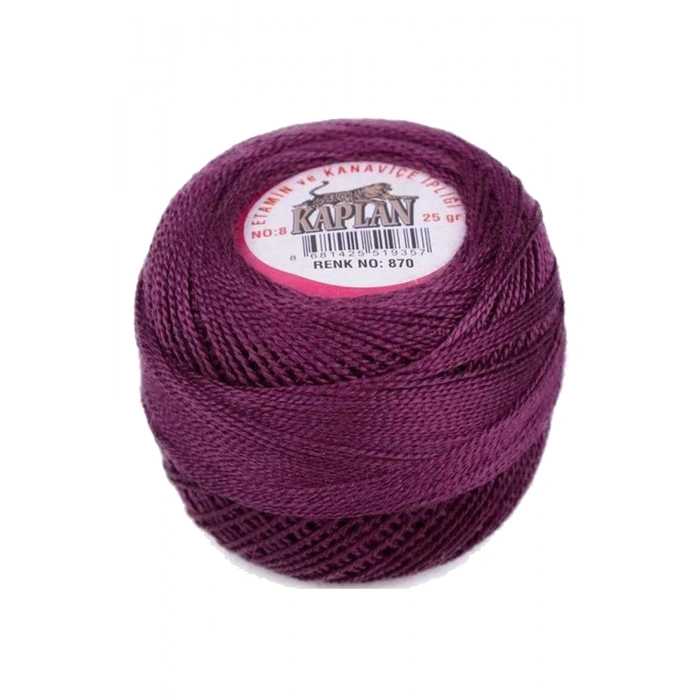 Kaplan Etamin Ve Kanaviçe İpi 8 No Kod/Renk: 870 - 