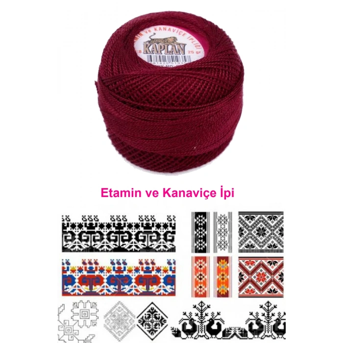Kaplan Etamin Ve Kanaviçe İpi 8 No Kod/Renk: 902 - 