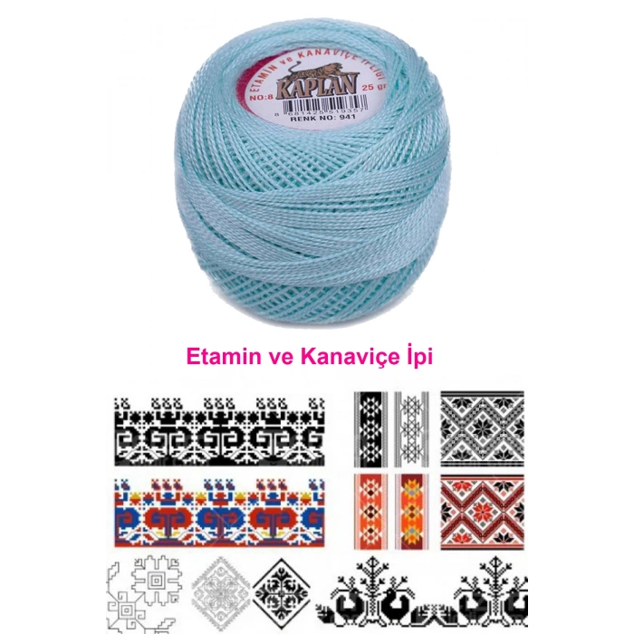 Kaplan Etamin Ve Kanaviçe İpi 8 No Kod/Renk: 941 - 