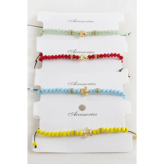 Kaplumbağa Kristal Makrome İp Bileklik