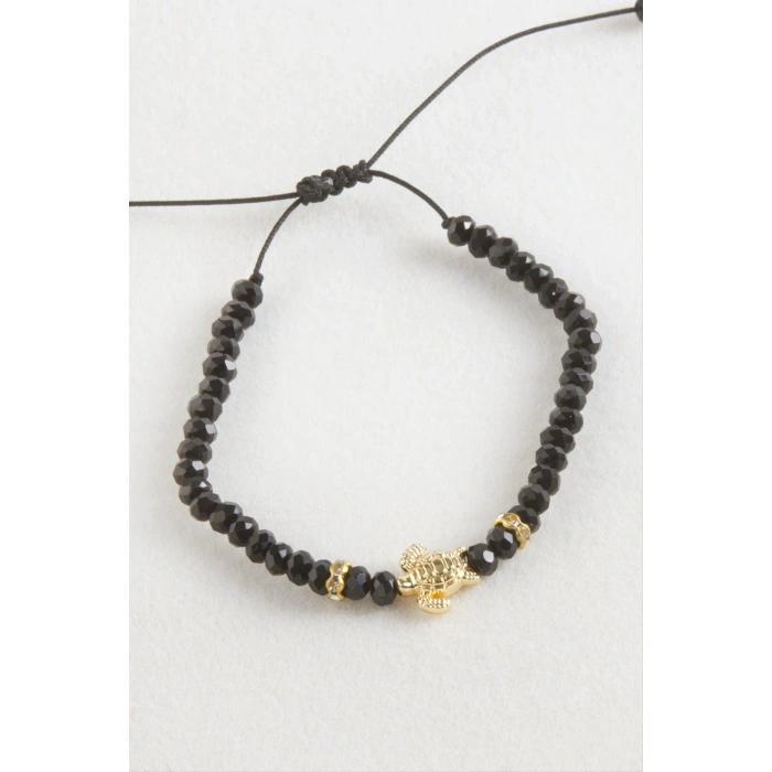 Kaplumbağa Kristal Makrome İp Bileklik