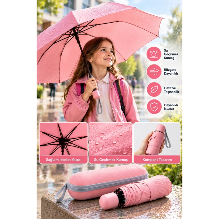 KAPSÜL ŞEMSİYE PEMBE