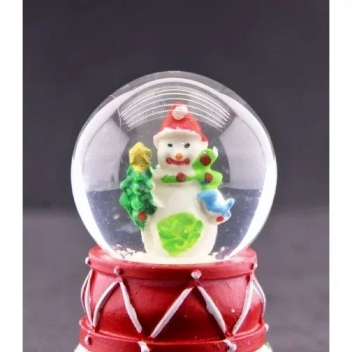 Kardan Adam Temalı Mini Boy Işıklı Yılbaşı Kar Küresi 6.5 cm C