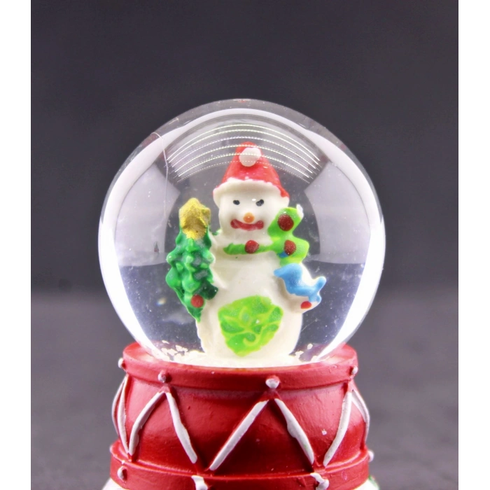 Kardan Adam Temalı Mini Boy Işıklı Yılbaşı Kar Küresi 6.5 cm C