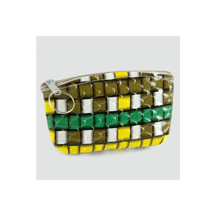 Kare Desenli Bozuk Para Cüzdanı