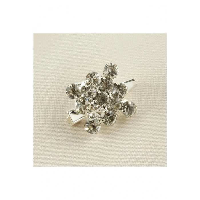 Kare Figürlü Taşlı Broş