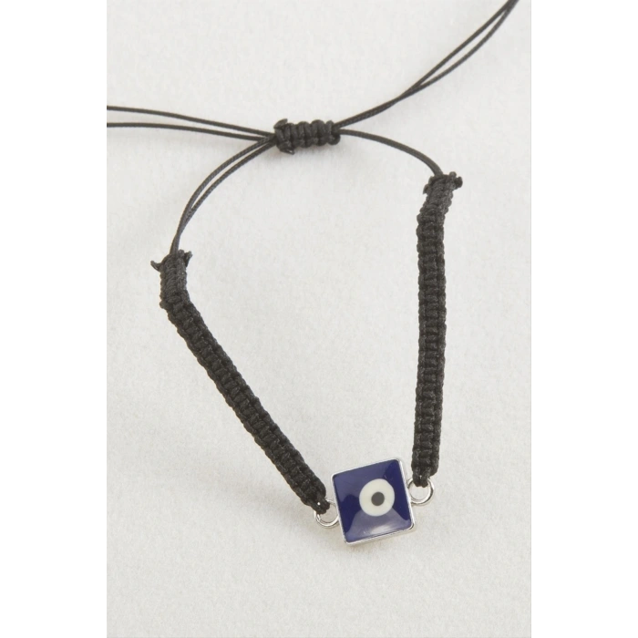 Kare Nazar Makrome Örgülü Bileklik