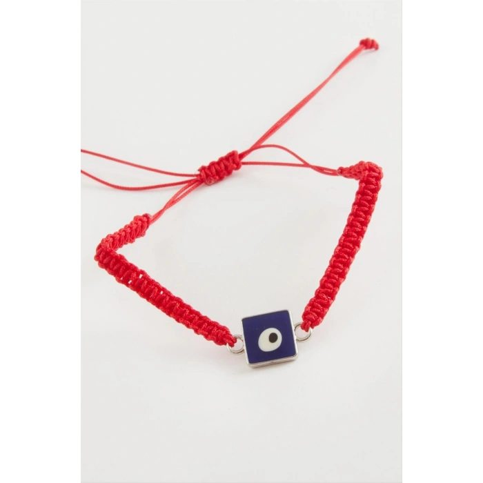 Kare Nazar Makrome Örgülü Bileklik