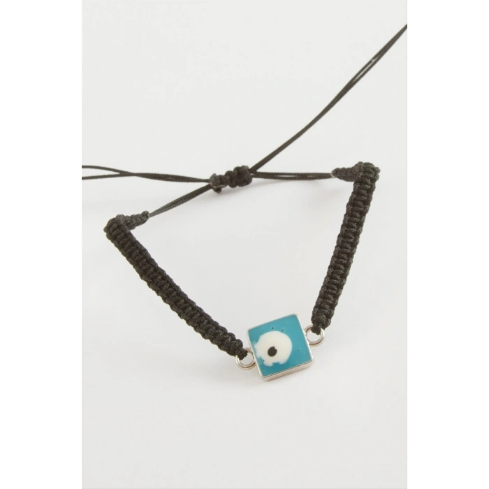 Kare Nazar Makrome Örgülü Bileklik