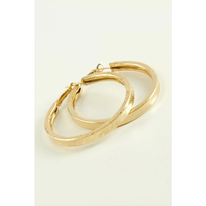 Kare Noktalı Halka Küpe 5,5 cm